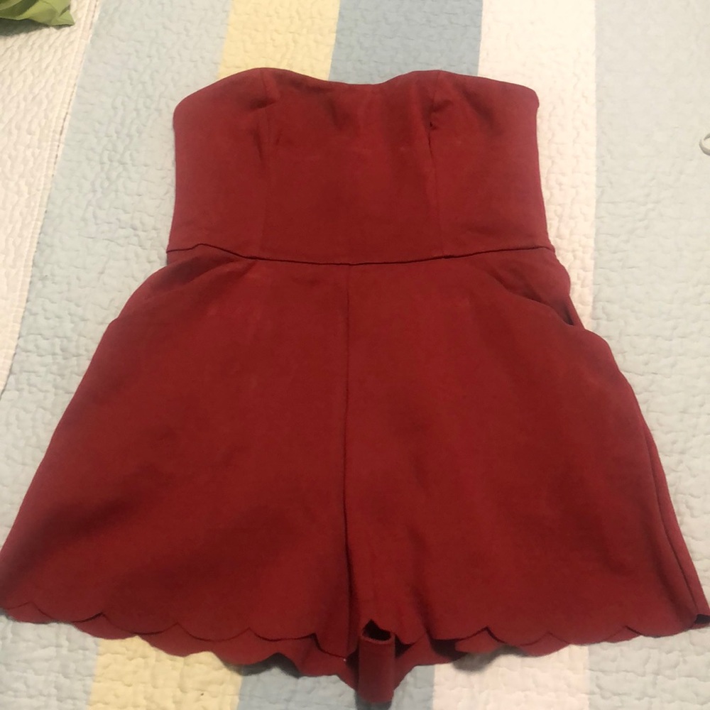 Urban Outfitters Cooperative Scallop Trim Romper